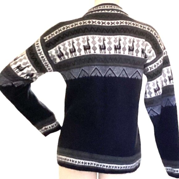 Andino Artesanias Alpaca Wool Crew Neck Sweater Sz M #86F - Picture 4 of 7